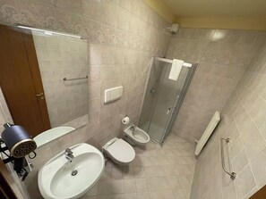 Room, Balcony | Bathroom | Shower, hair dryer, towels, soap