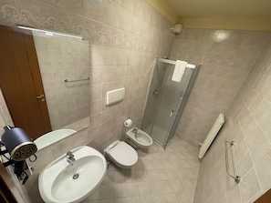 Room, Balcony | Bathroom | Shower, hair dryer, towels, soap