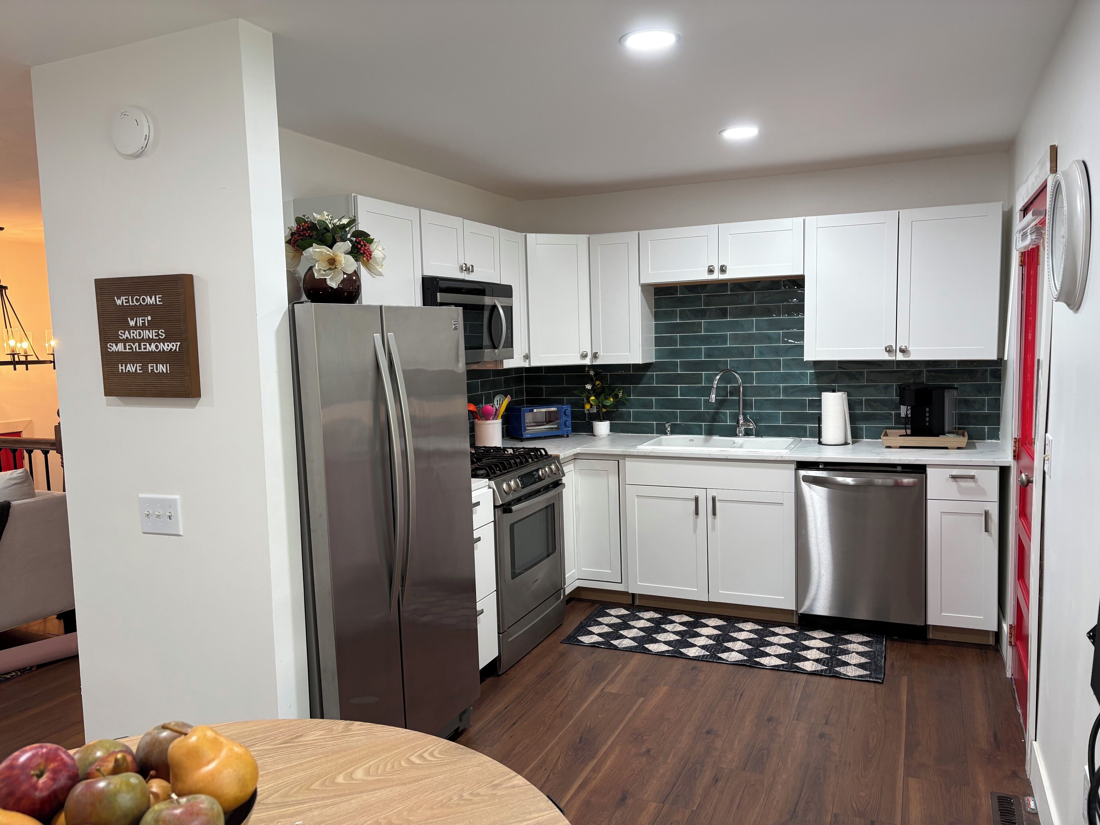 Microwave, oven, stovetop, dishwasher