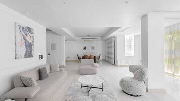 Luxury Villa, Patio, Garden View | Living area