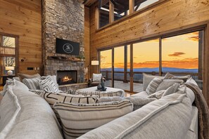 Smart TV, fireplace, foosball, computer monitors