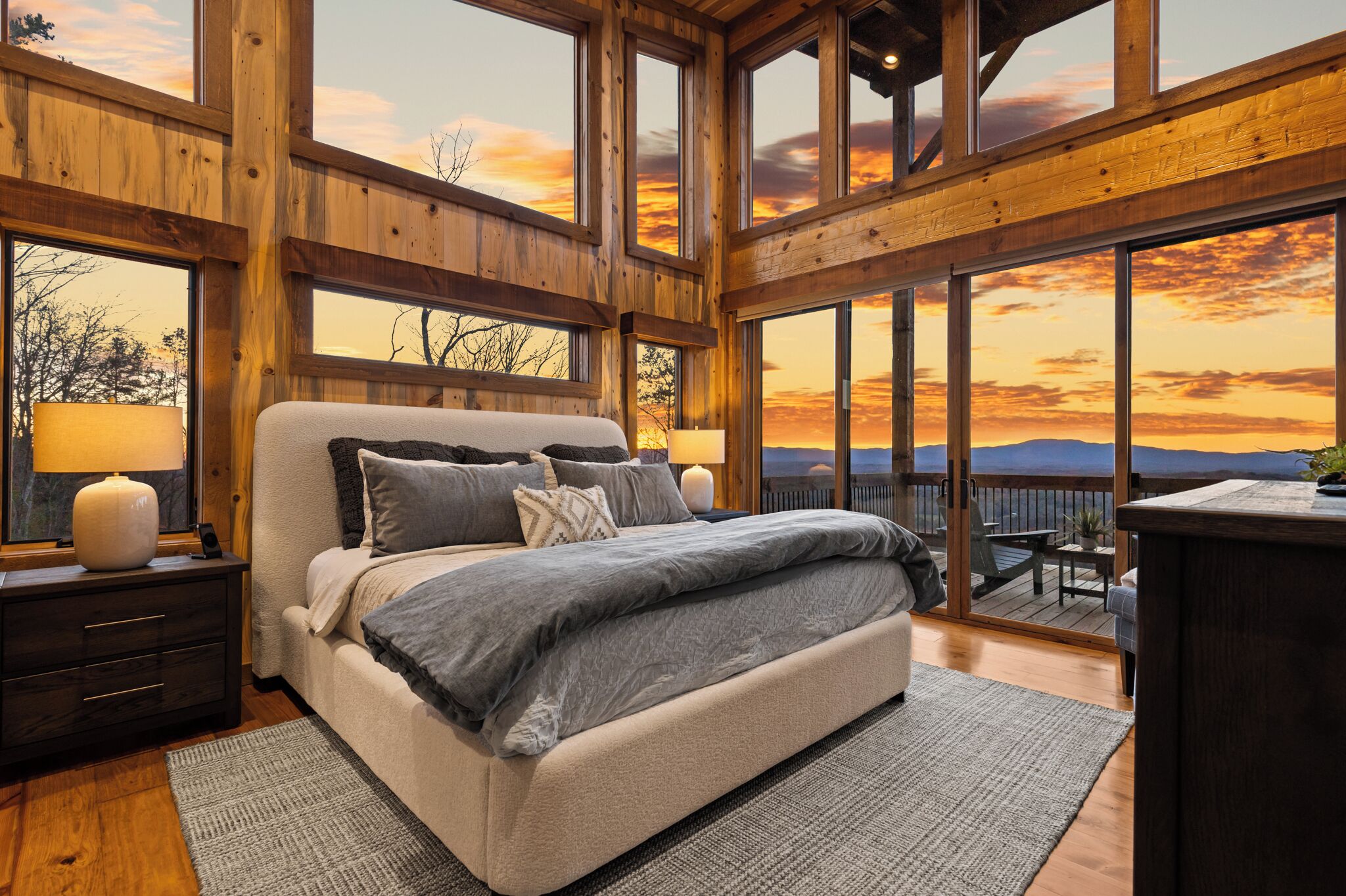 Smart TV, fireplace, table football, computer monitors