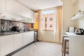 Private kitchen - Awesome 2 BR Apt near Gueliz FREE Parking AC  Easy City Access (Marrakesh-Safi)