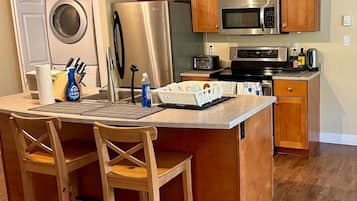 Microwave, oven, stovetop, paper towels