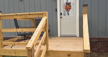 Peaceful Suite with private deck, master bedroom/bathroom with walk in shower.