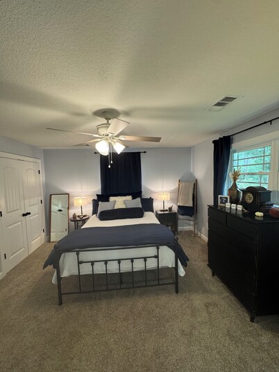 Peaceful Suite with private deck, master bedroom/bathroom with walk in shower.