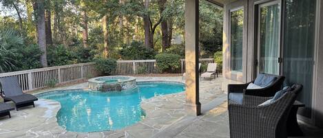 Outdoor pool, a heated pool