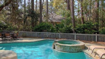 Outdoor pool, a heated pool