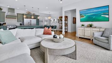 Smart-tv, videospelletjes, tafelvoetbal en een stereo