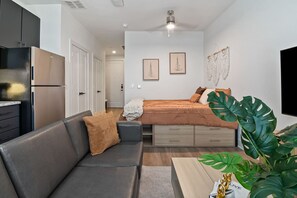 1 bedroom, desk, WiFi, bed sheets