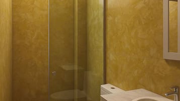 Executive Quadruple Room | Bathroom | Shower, free toiletries, hair dryer, slippers