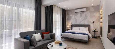 1 makuuhuone, työpöytä, Wi-Fi, vuodevaatteet