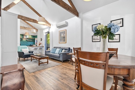 Dining. Timboon Boutique Central Apartment on the Rail Trail