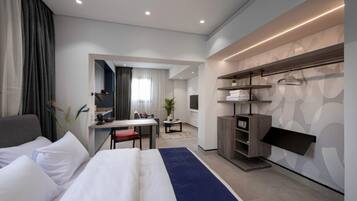 1 makuuhuone, työpöytä, Wi-Fi, vuodevaatteet