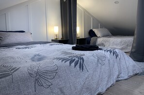 2 bedrooms, iron/ironing board, WiFi, bed sheets