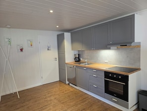 Fridge, oven, stovetop, dishwasher