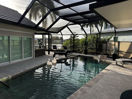 Luxury executive home in private gulf Access community with marina 36' boat lift