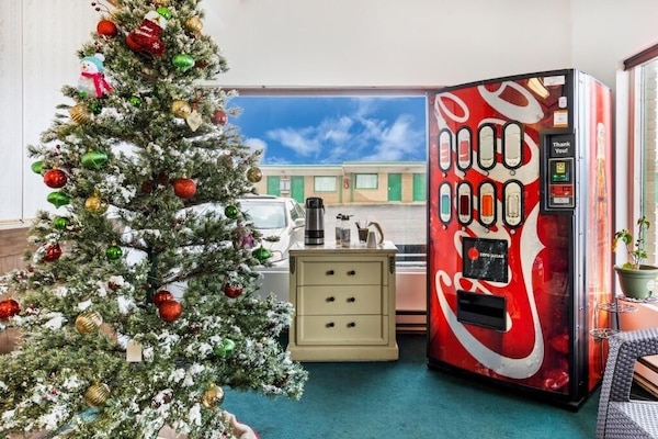 Grab a quick drink and settle in after the drive.