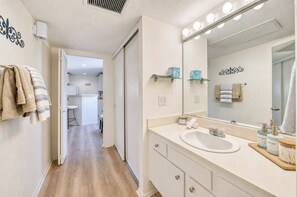 Hair dryer, towels