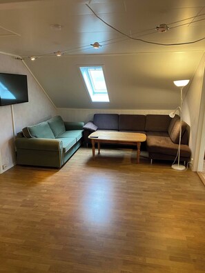 House, Multiple Bedrooms, Balcony, Mountain View | Living area - Mountain Retreat in Brattvåg - Unwind in Nature (Ålesund)