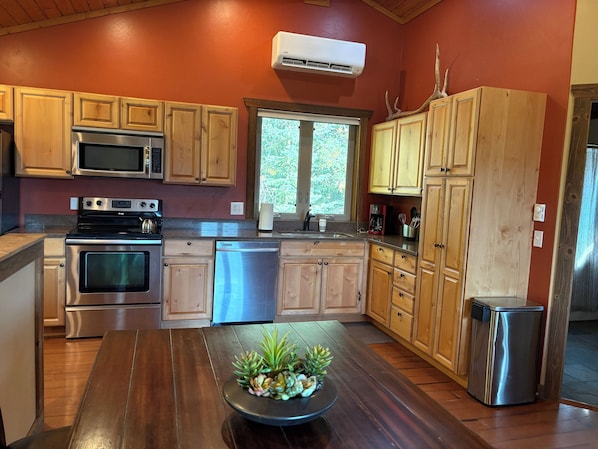Microwave, oven, stovetop, dishwasher