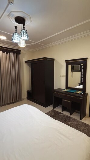 In-room safe, desk, laptop workspace, blackout curtains
