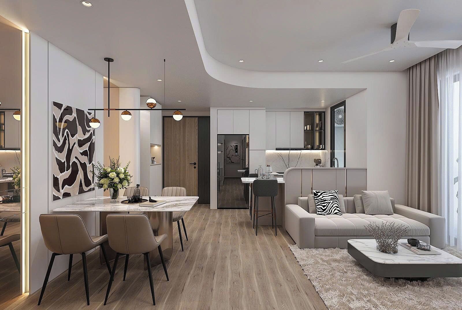 Apartemen Panorama, 2 kamar tidur, balkon, pemandangan kota | Seprai antialergi, minibar, dan didekorasi berbeda-beda