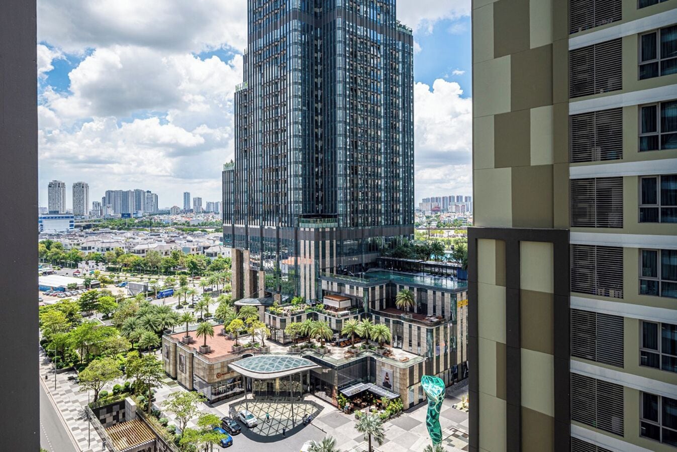 奢华公寓, 2 间卧室, 阳台, 城市景观 | 客房景观