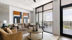 Living area - Landing | Amazing 2BD, Gym (St. Petersburg)