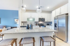 Fridge, dining tables - Landing | Stunning 1BD, Gym, Clubhouse (The Villages)