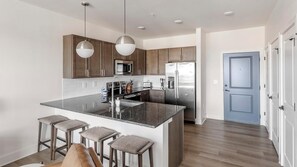 Fridge, dining tables - Landing | Amazing 1BD, Clubhouse, Pool (Madison)