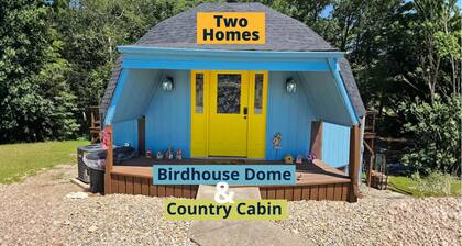 Birdhouse Dome and Cabin - Hot Tub - Kayaks - Disc Golf - 2 Min Walk