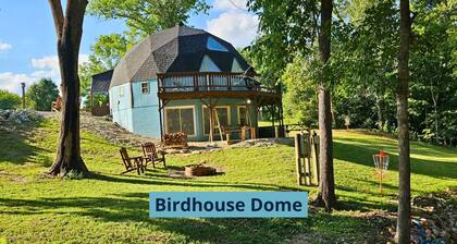 Birdhouse Dome and Cabin - Hot Tub - Kayaks - Disc Golf - 2 Min Walk