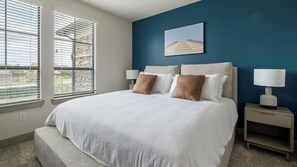 2 bedrooms, desk, iron/ironing board, WiFi