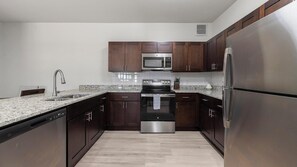 Fridge, dining tables