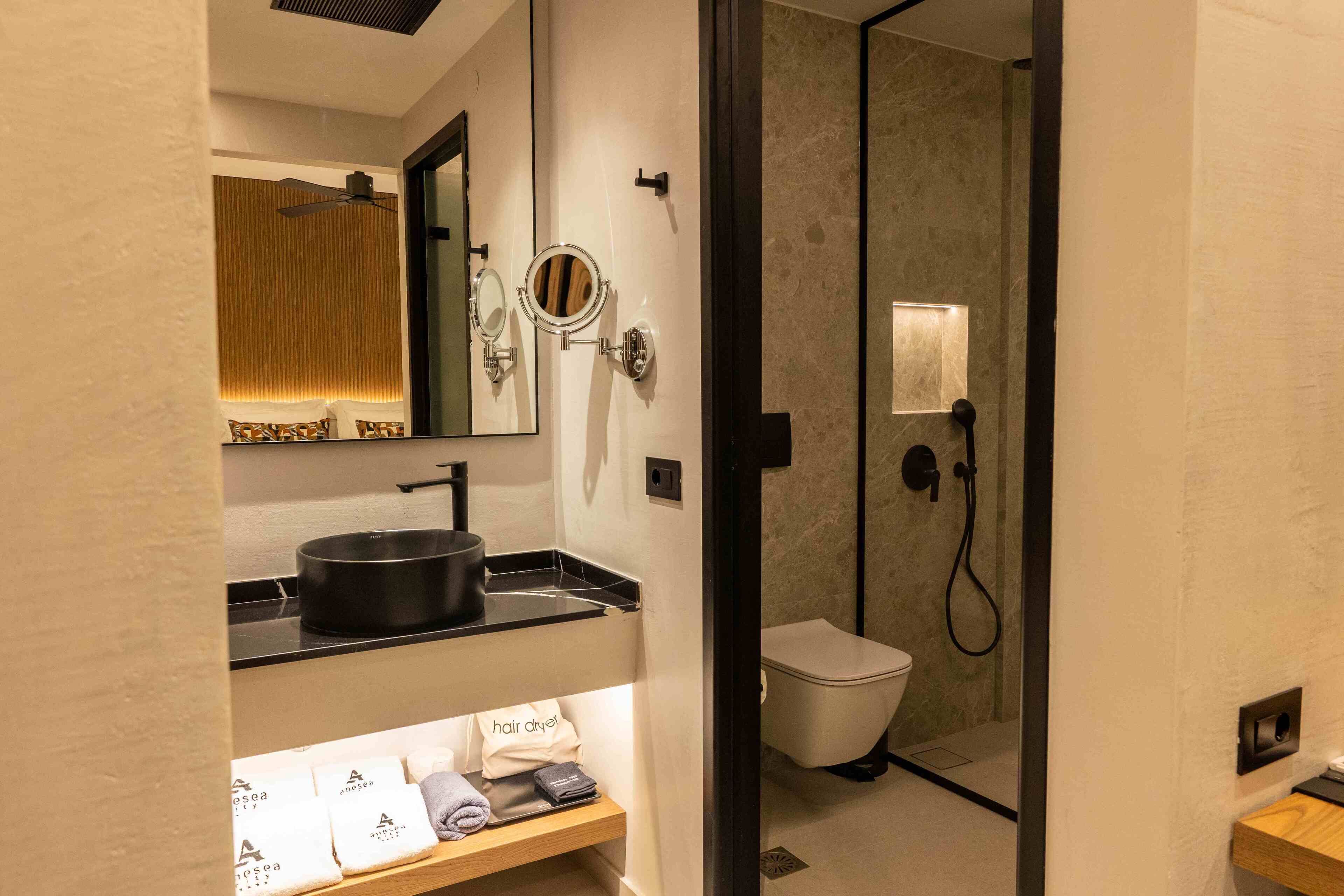 Basic Double or Twin Room, City View | Bathroom | Hair dryer, slippers, towels, soap