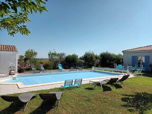 Outdoor pool - Superb, spacious 12 P villa, large park, swimming pool, poolhouse. Beach nearby. (Saint-Augustin)