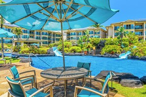 Outdoor pool, a heated pool
