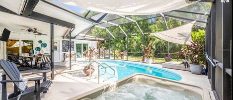 Outdoor pool, a heated pool