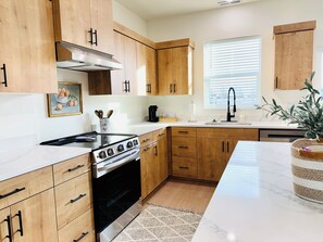 Microwave, oven, stovetop, dishwasher