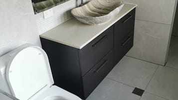 Towels, soap, toilet paper