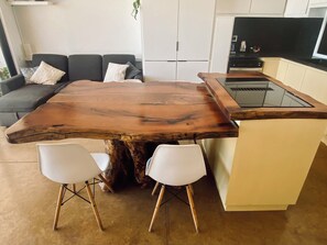 Interior - Colibrí; Beach front ground floor apartment with ocean views, luxury kitchen (Bahía de Kino)