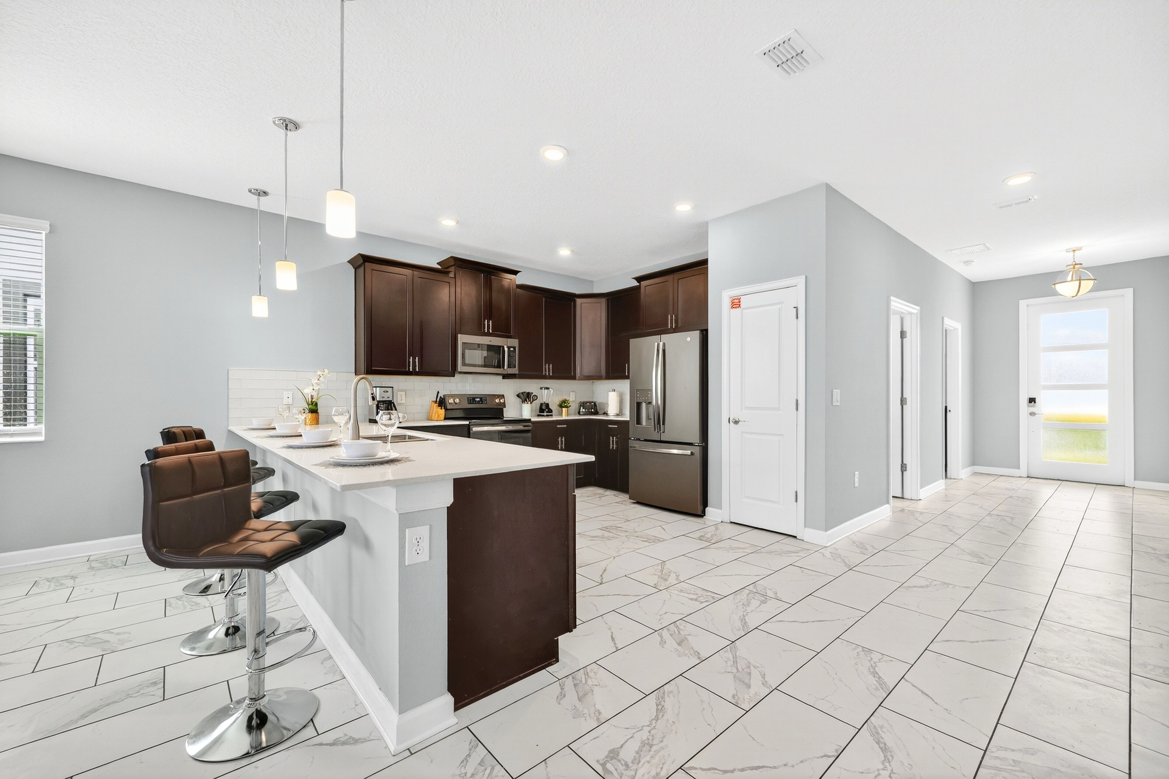 Microwave, oven, stovetop, dishwasher