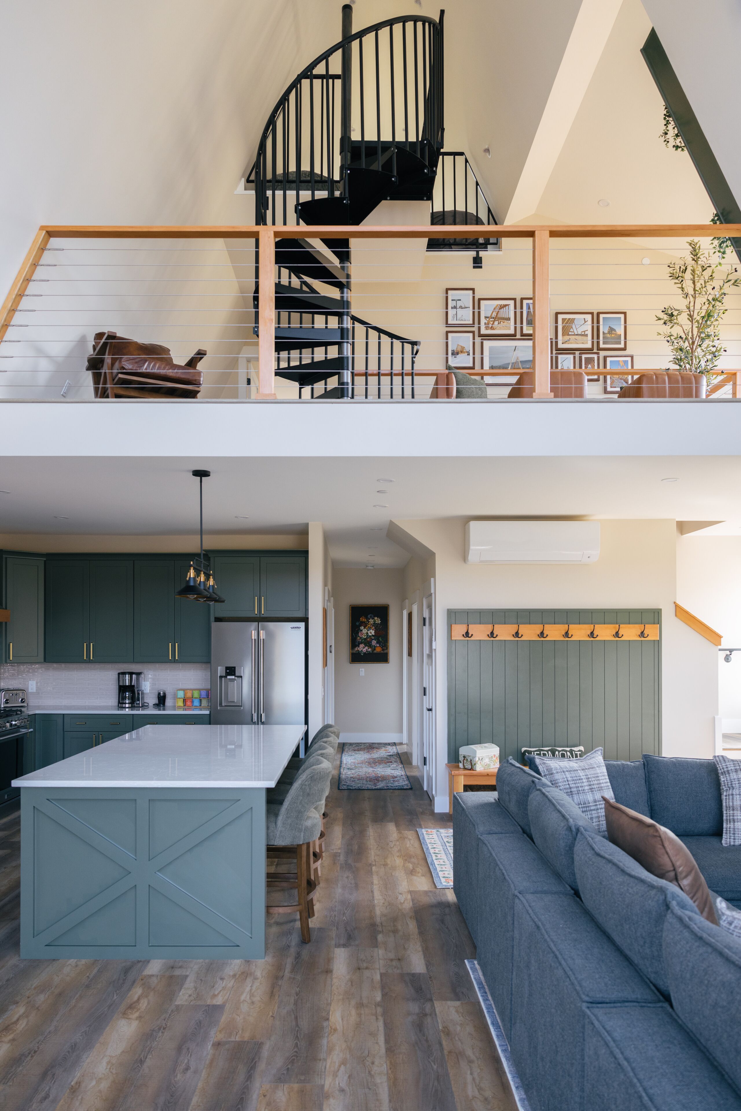 Smart TV, fireplace, video games, foosball