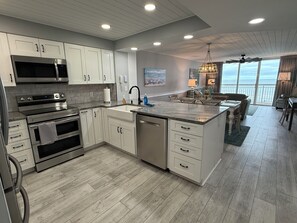 Private kitchen - NEW TO RENTAL MARKET - Direct Beachfront Renovated Condo in Crescent Beach (North Myrtle Beach)