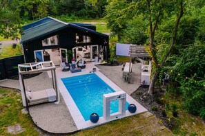 A heated pool - Romantic Luxury Villa with Private Pool, Hot Tub, Outdoor Kitchen & Fire Pits (Bullard)