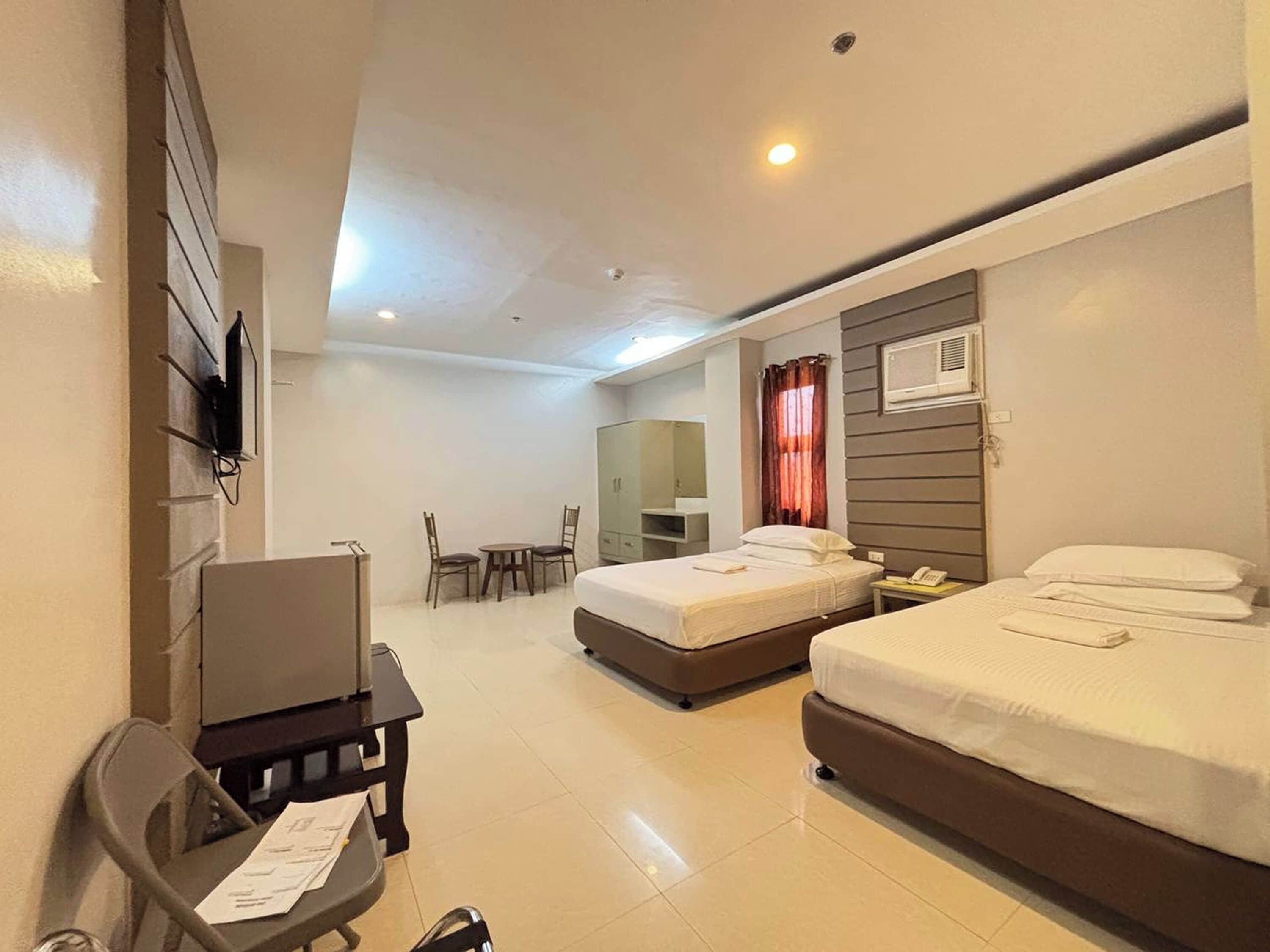 Desk, free WiFi, bed sheets