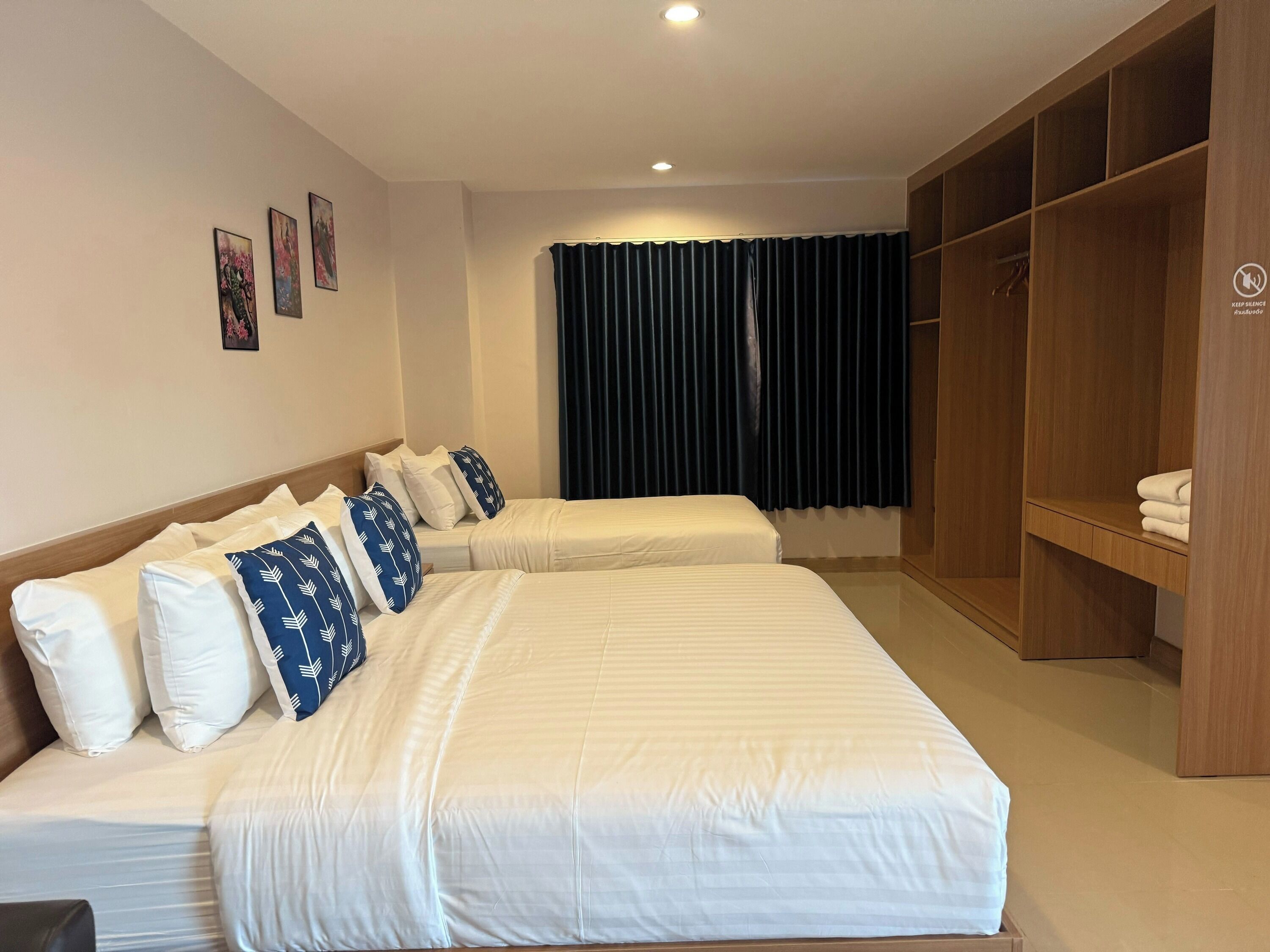 Desk, WiFi (free), bed sheets
