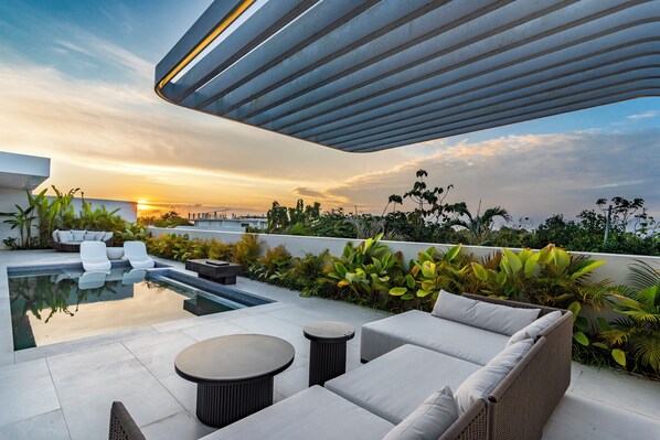 Appartement, 2 chambres, piscine privée | Terrasse/Patio