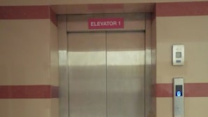 An elevator with a sign indicating it is "Elevator 1". - Sancta Monica Lounge -Cochin Airport  (Nedumbassery)